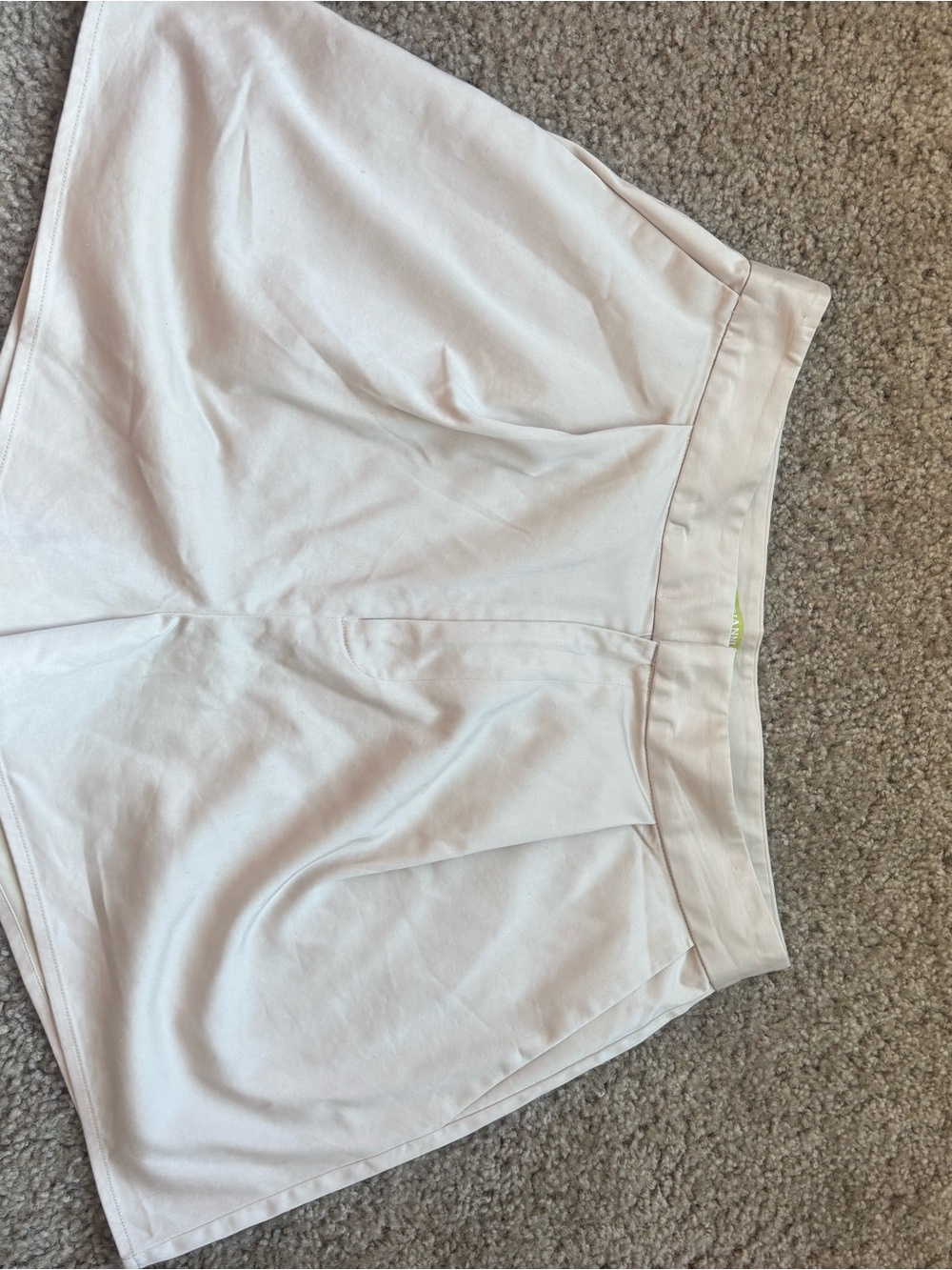 Gianni Bini Tailored High Rise Shorts Size 8 Ivory Cream Cotton Stretch